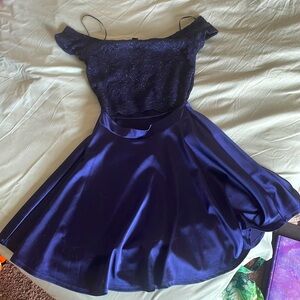 Windsor navy blue formal dress (S)